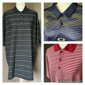 Golf Shirts 3 Men’s XL NIKE, OAKLEY, ASHWORTH
